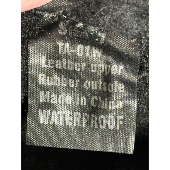 Ulu Boots Womens Size 7 Black Waterproof Leather Shearling Winter Snow Boots - Picture 4 of 8